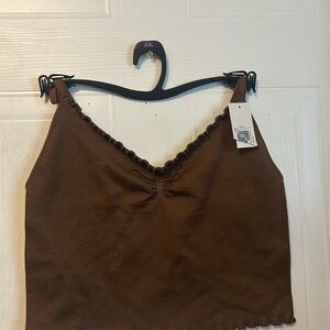 NWT Brown Ribbed Women's size XXl  Top